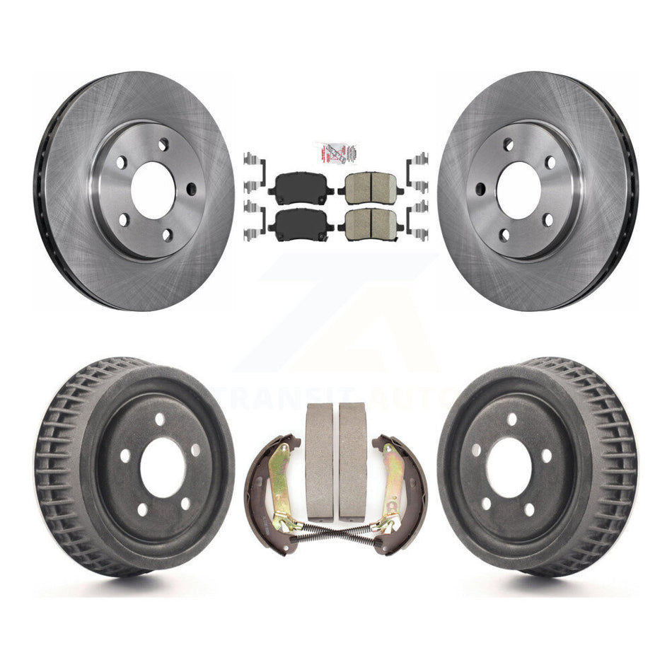 Front Rear Brake Rotors Ceramic Pad & Drum Kit For 2004 Chevrolet Malibu rear brakes K8A-105075