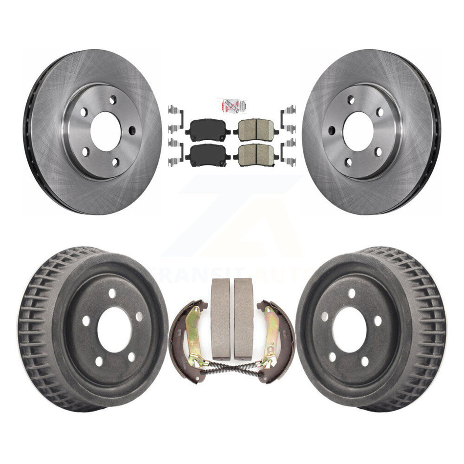 Front Rear Brake Rotors Ceramic Pad & Drum Kit For 2004 Chevrolet Malibu rear brakes K8A-105075
