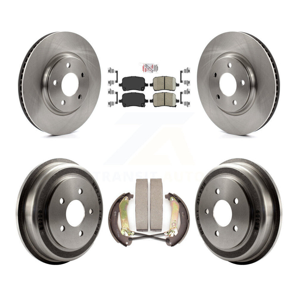 Front Rear Disc Brake Rotors Ceramic Pads And Drum Kit For Chevrolet Malibu K8A-105076