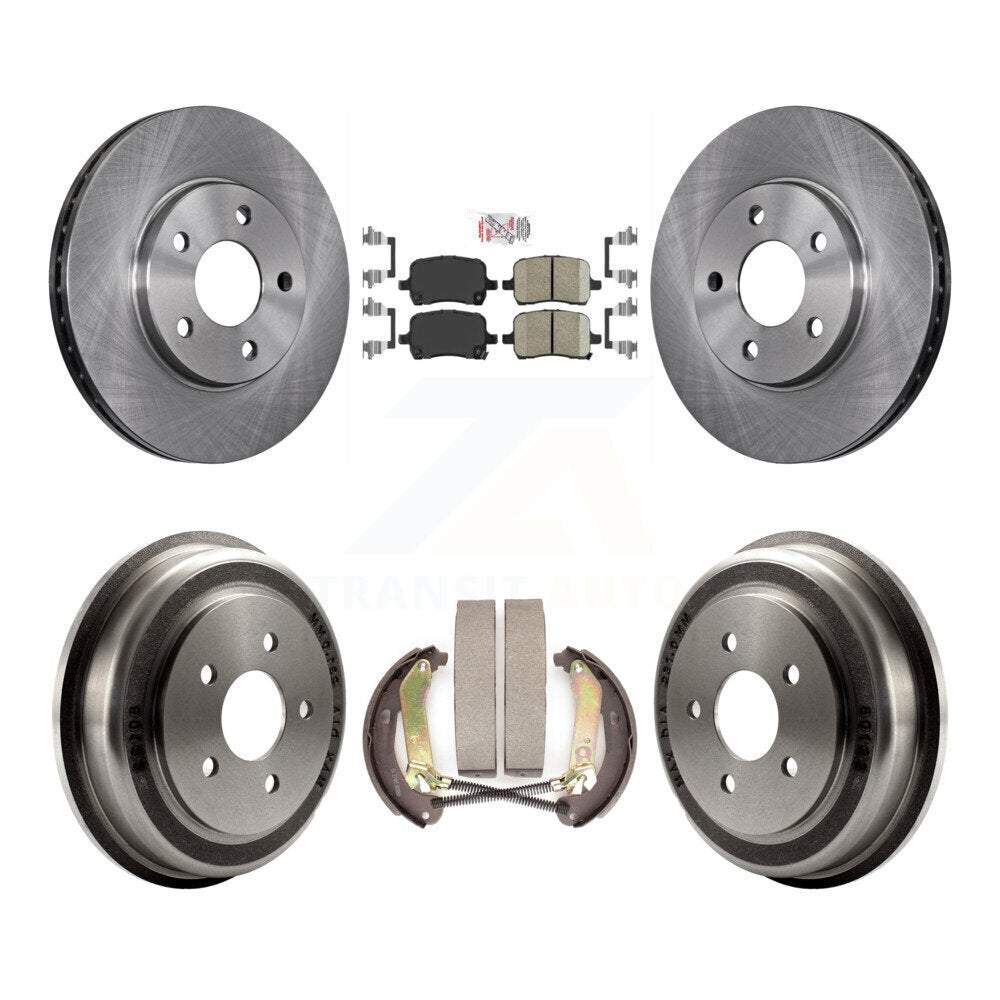 Front Rear Disc Brake Rotors Ceramic Pads And Drum Kit For Chevrolet Malibu K8A-105077