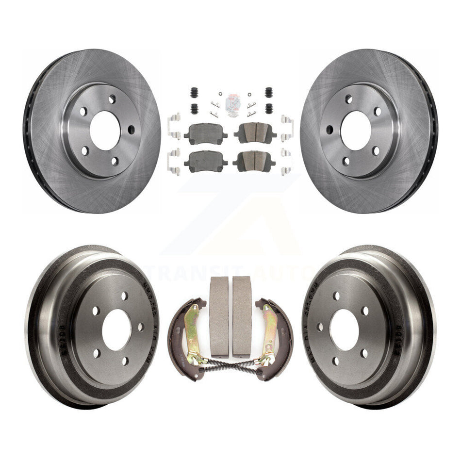 Front Rear Disc Brake Rotors Ceramic Pads And Drum Kit For Chevrolet Malibu K8A-105078
