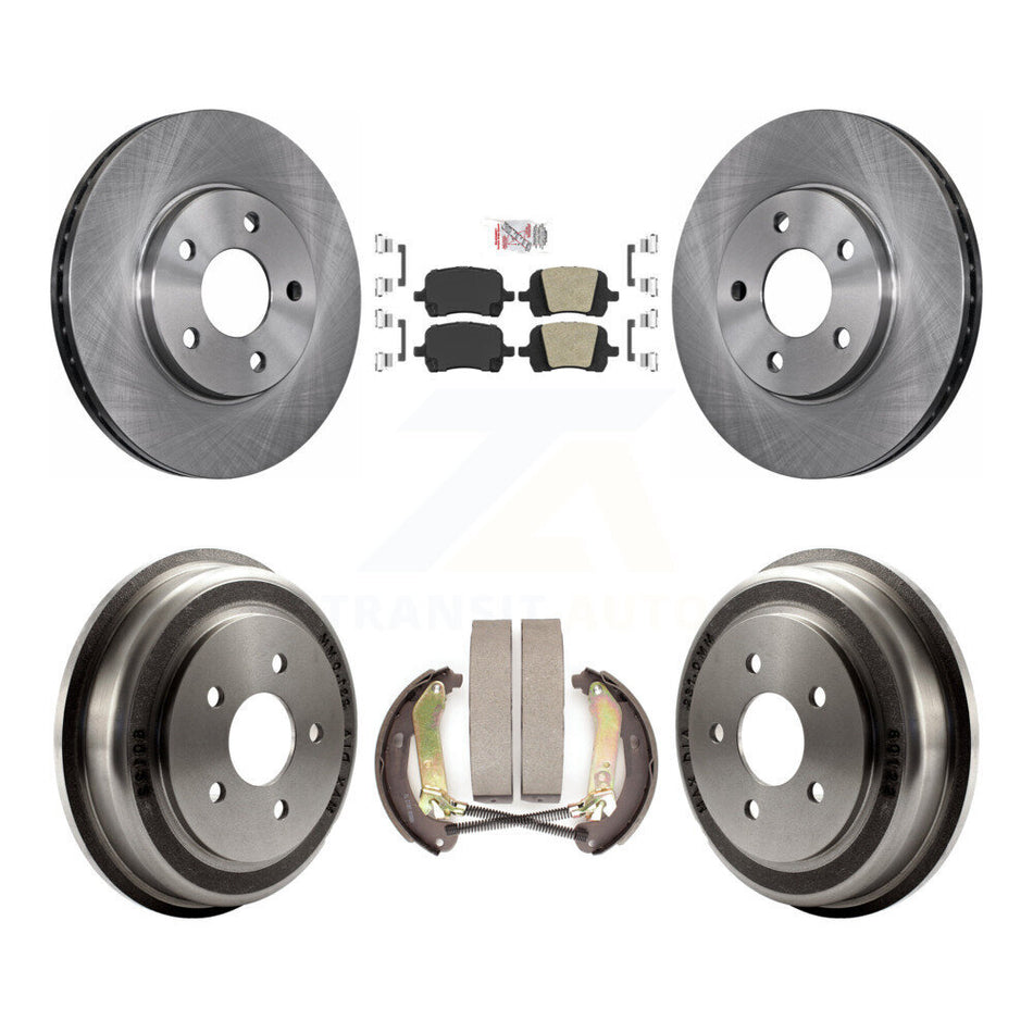 Front Rear Disc Brake Rotors Ceramic Pads And Drum Kit For Chevrolet Malibu K8A-105080