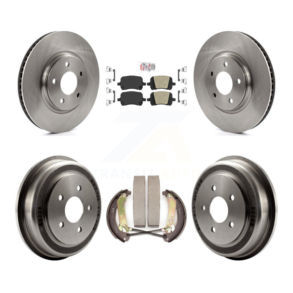 Front Rear Disc Brake Rotors Ceramic Pads And Drum Kit For Chevrolet Malibu K8A-105081