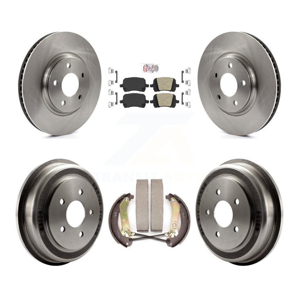 Front Rear Disc Brake Rotors Ceramic Pads And Drum Kit For Chevrolet Malibu K8A-105081