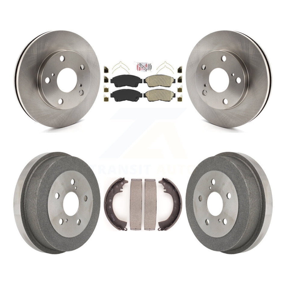 Front Rear Disc Brake Rotors Ceramic Pads And Drum Kit For Toyota Camry 2.2L K8A-105103