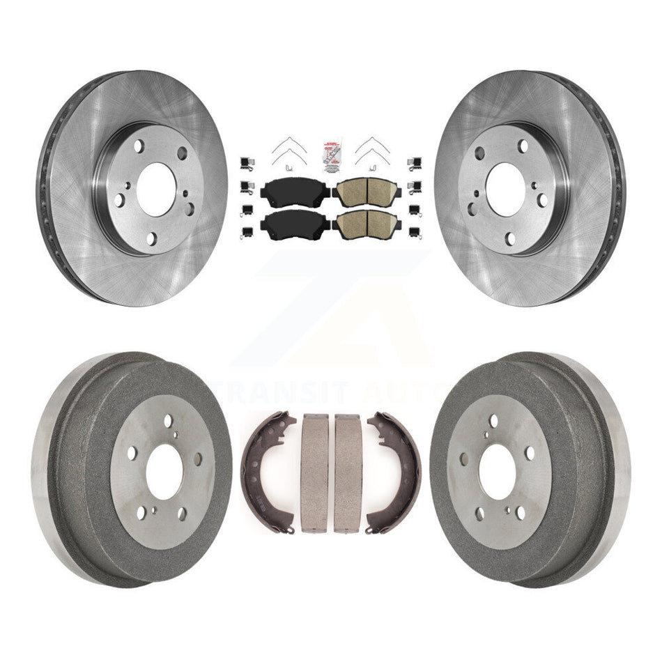 Front Rear Disc Brake Rotors Ceramic Pads And Drum Kit For Toyota Camry K8A-105104