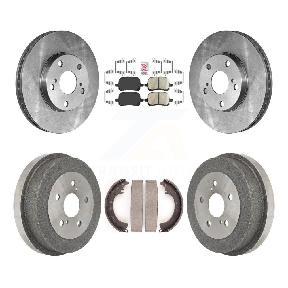 Front Rear Disc Brake Rotors Ceramic Pads And Drum Kit For 1999-2001 Toyota Solara 2.2L K8A-105106