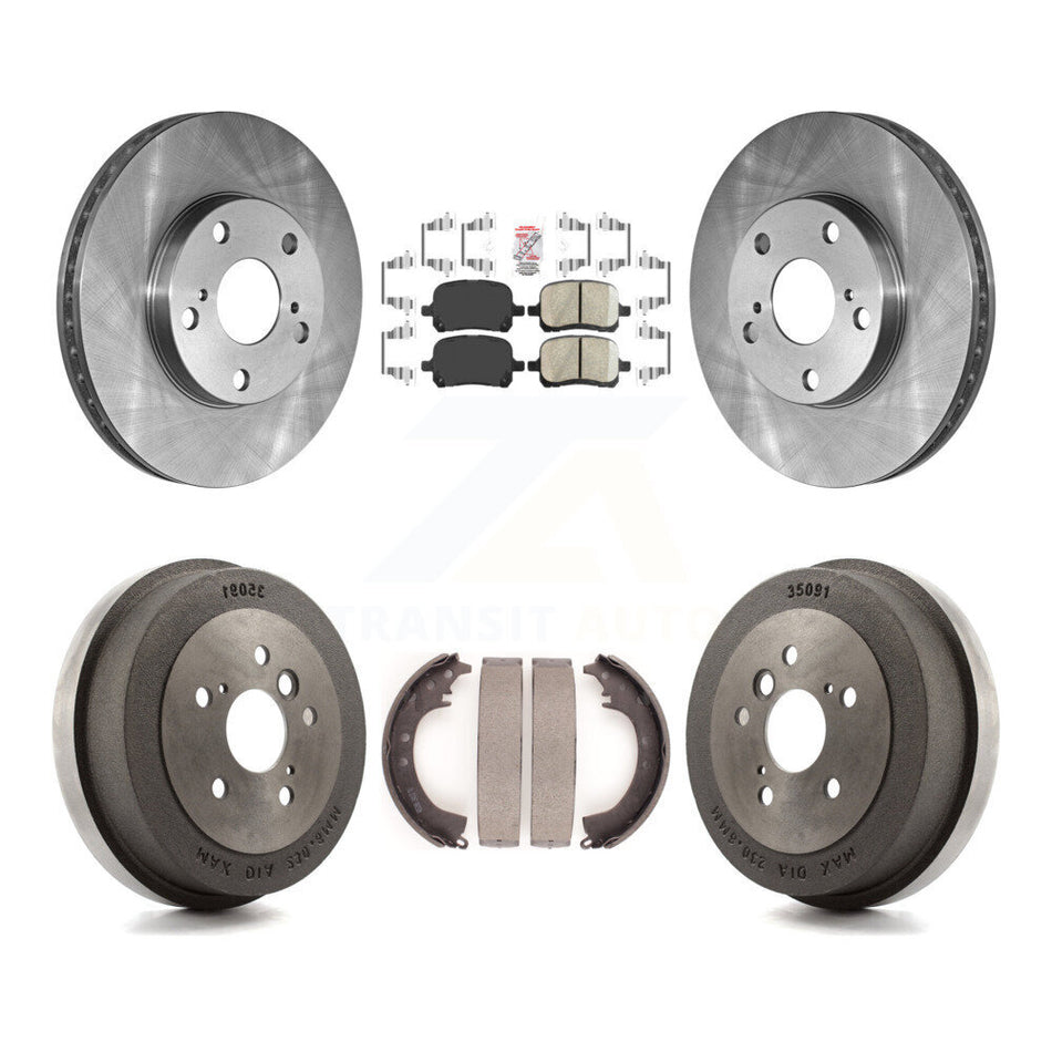 Front Rear Disc Brake Rotors Ceramic Pads And Drum Kit For 2002-2003 Toyota Solara 2.4L K8A-105107