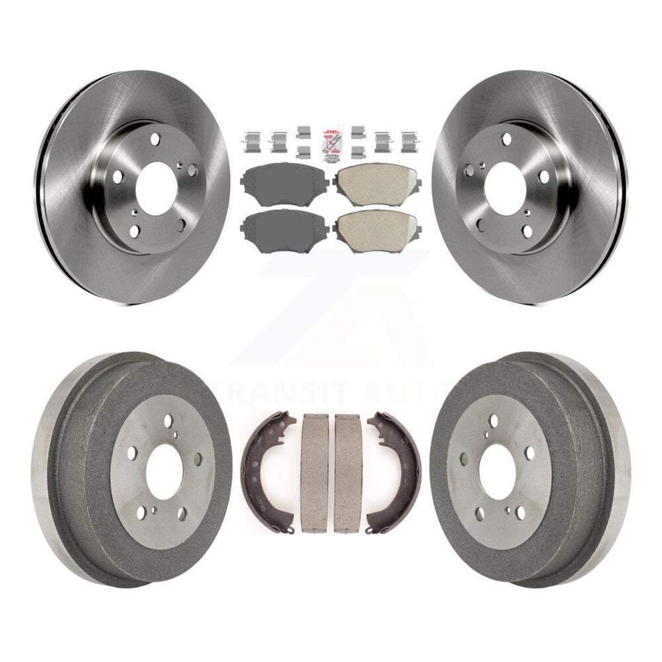 Front Rear Disc Brake Rotor Ceramic Pad And Drum Kit For 2001-2002 Toyota RAV4 GAS engine K8A-105109