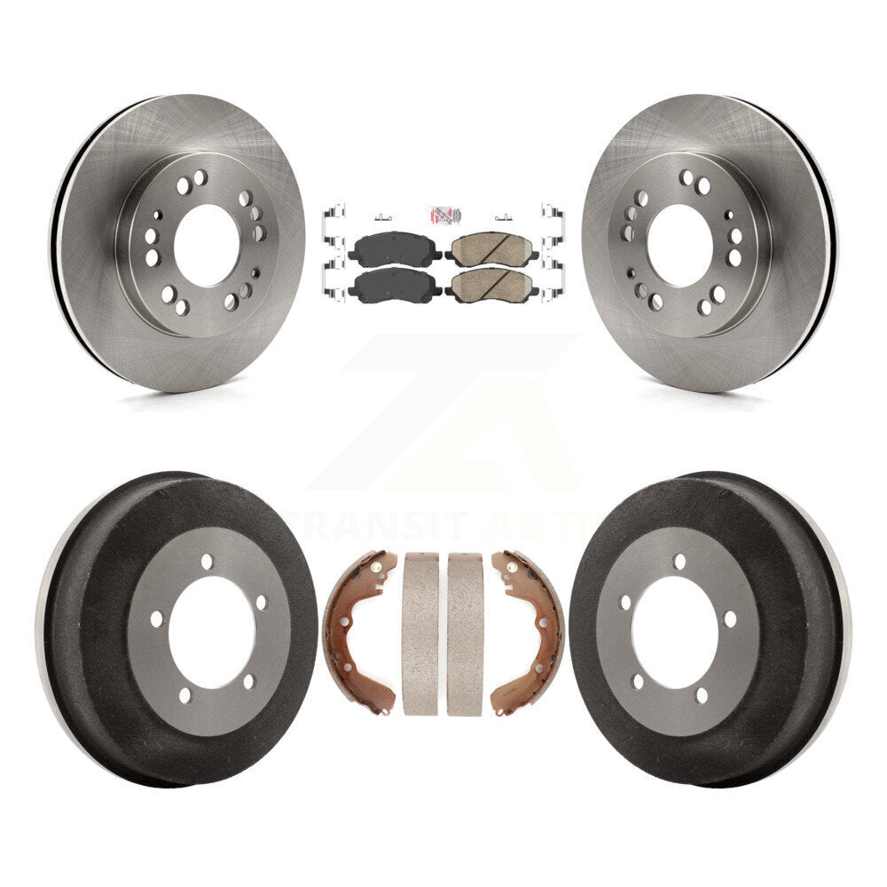 Front Rear Brake Rotor Ceramic Pad Drum Kit For Mitsubishi Eclipse Galant From 06/01 2.4L K8A-105114