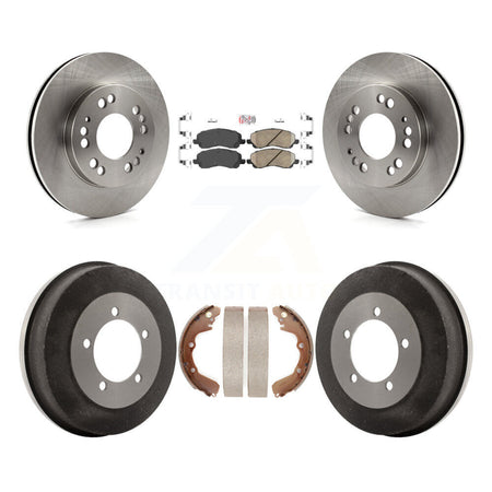 Front Rear Brake Rotor Ceramic Pad Drum Kit For Mitsubishi Eclipse Galant From 06/01 2.4L K8A-105114