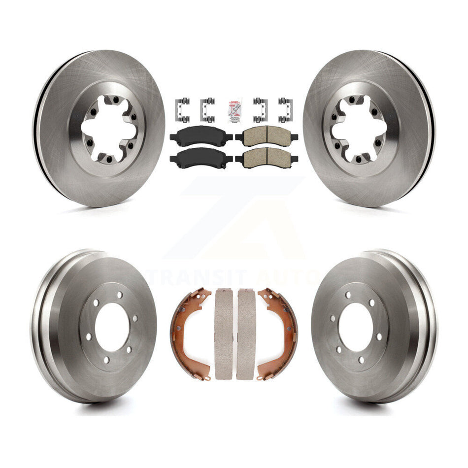 Front Rear Disc Brake Rotors Ceramic Pads And Drum Kit For Chevrolet Colorado GMC Canyon K8A-105115