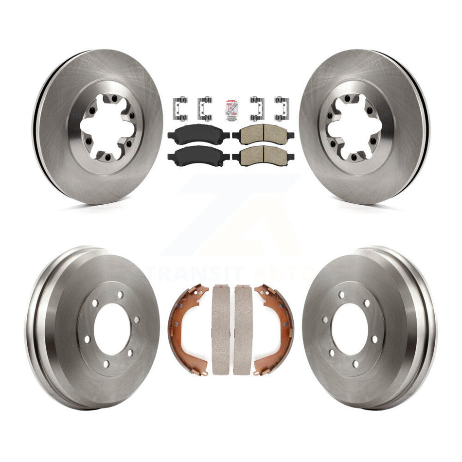 Front Rear Disc Brake Rotors Ceramic Pads And Drum Kit For Chevrolet Colorado GMC Canyon K8A-105115