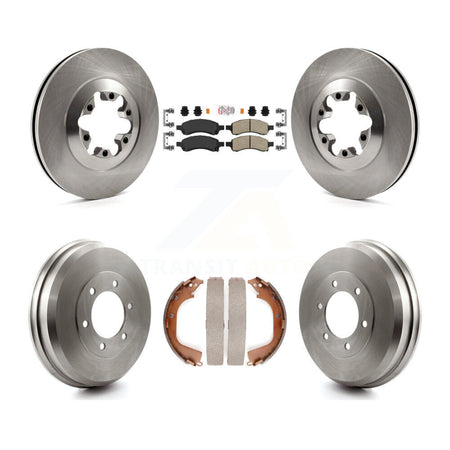 Front Rear Disc Brake Rotors Ceramic Pads And Drum Kit For Chevrolet Colorado GMC Canyon K8A-105116