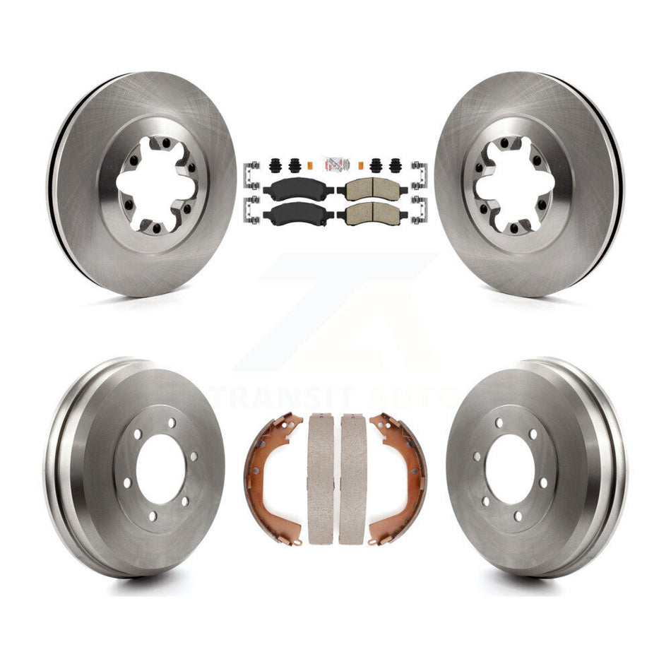Front Rear Disc Brake Rotors Ceramic Pads And Drum Kit For Chevrolet Colorado GMC Canyon K8A-105116