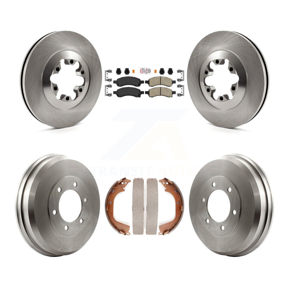 Front Rear Disc Brake Rotors Ceramic Pads And Drum Kit For Chevrolet Colorado GMC Canyon K8A-105116