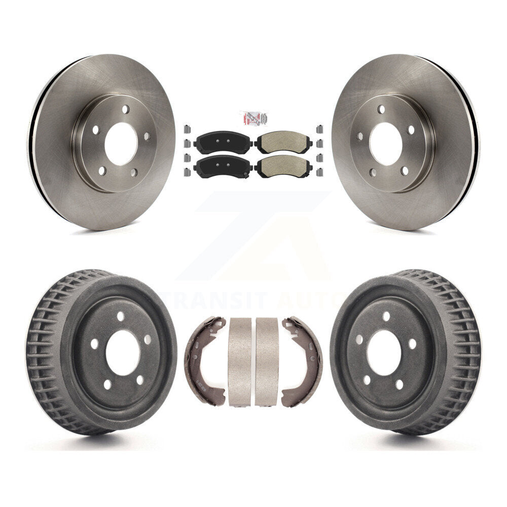 Front Rear Brake Rotor Semi-Metallic Pad & Drum Kit For Pontiac Montana Chevrolet Venture K8A-105122