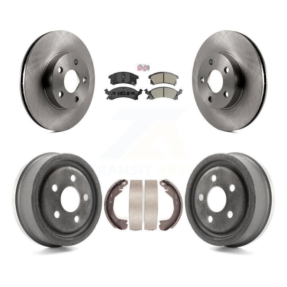 Front Rear Disc Brake Rotors Semi-Metallic Pads And Drum Kit For Chevrolet Beretta K8A-105124