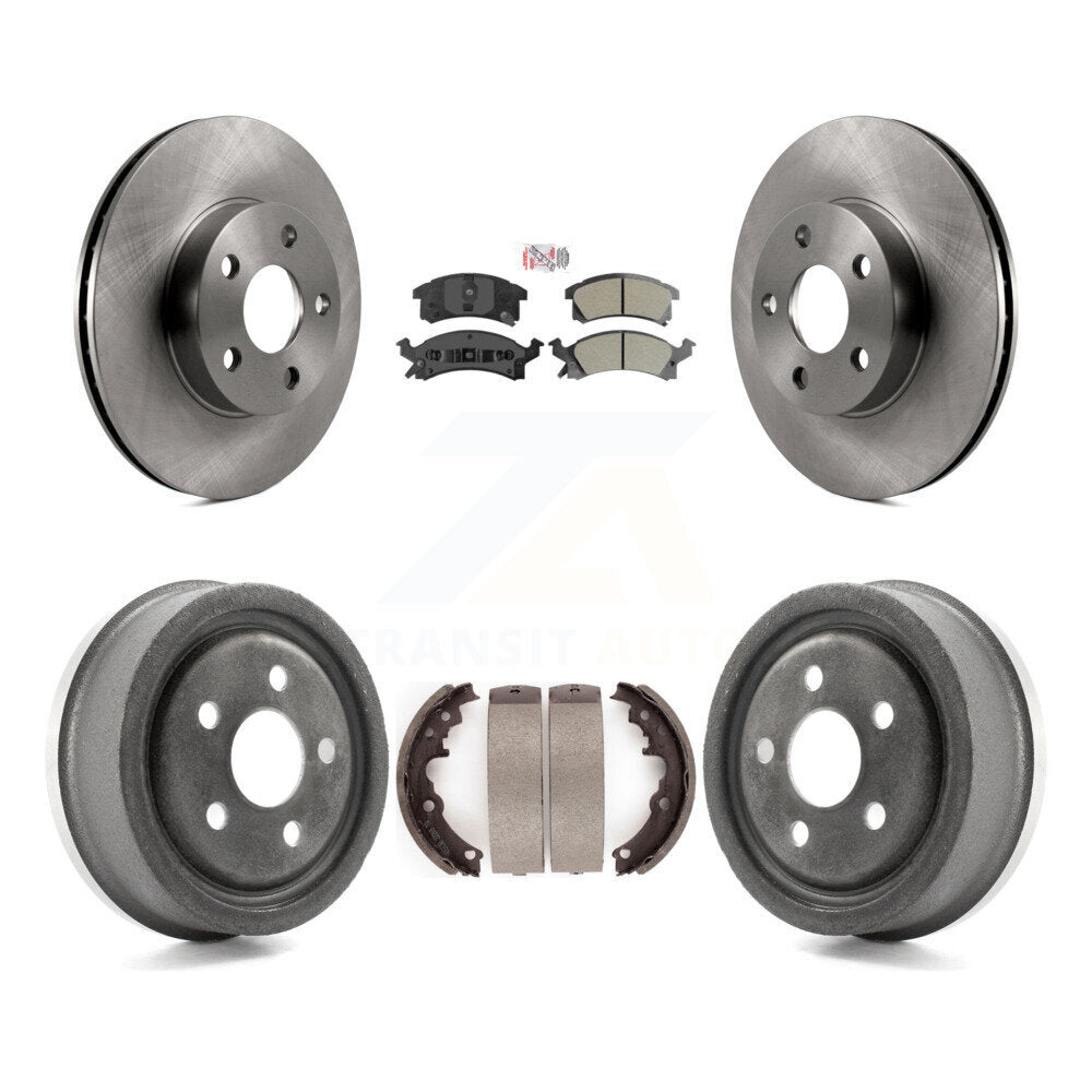 Front Rear Brake Rotors Semi-Metallic Pad Drum Kit For Pontiac Sunfire Chevrolet Grand Am K8A-105125