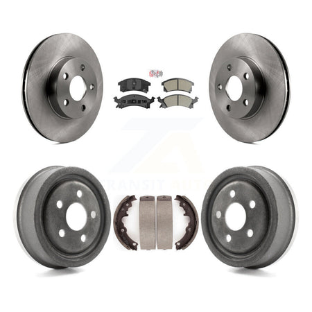 Front Rear Brake Rotors Semi-Metallic Pad Drum Kit For Pontiac Sunfire Chevrolet Grand Am K8A-105125