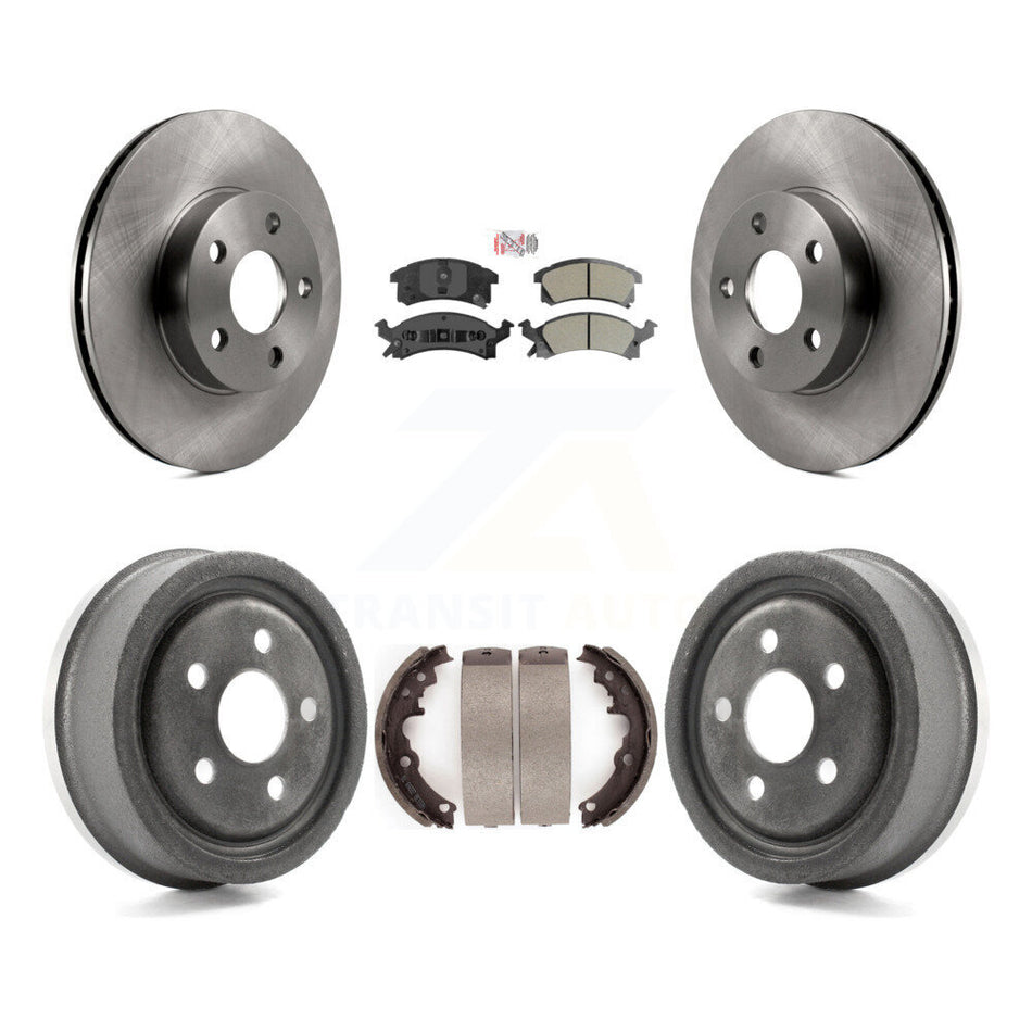 Front Rear Brake Rotors Semi-Metallic Pad Drum Kit For Pontiac Sunfire Chevrolet Grand Am K8A-105125