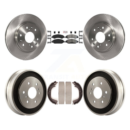 Front Rear Brake Rotor Semi-Metallic Pad Drum Kit For Chevrolet Silverado 1500 GMC Sierra K8A-105132