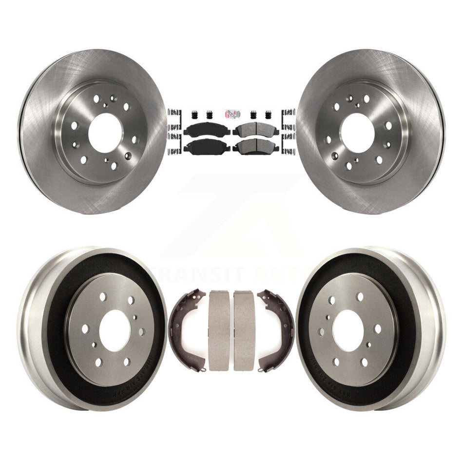 Front Rear Brake Rotor Semi-Metallic Pad Drum Kit For Chevrolet Silverado 1500 GMC Sierra K8A-105132