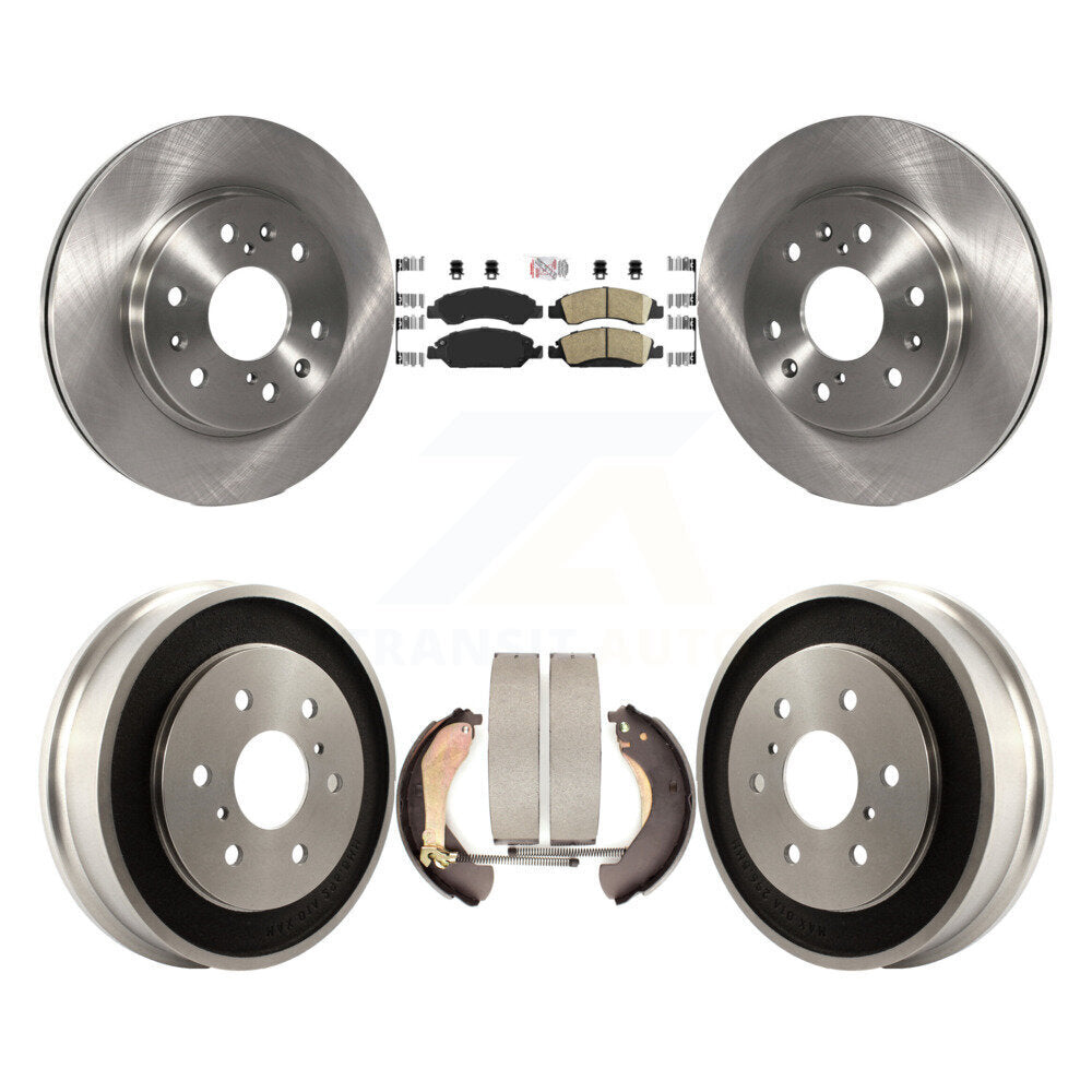 Front Rear Disc Brake Rotors Ceramic Pad Drum Kit For Chevrolet GMC Silverado 1500 Sierra K8A-105133
