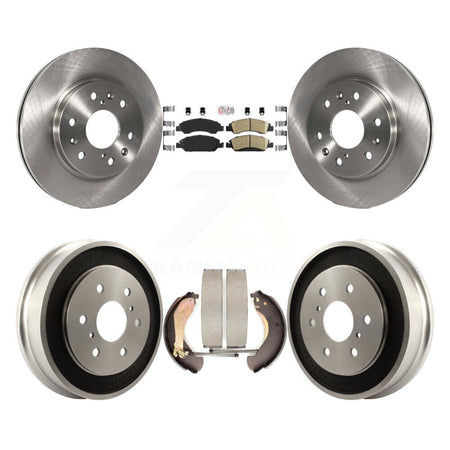 Front Rear Disc Brake Rotors Ceramic Pad Drum Kit For Chevrolet GMC Silverado 1500 Sierra K8A-105133