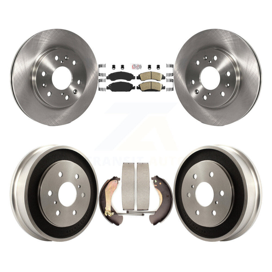 Front Rear Disc Brake Rotors Ceramic Pad Drum Kit For Chevrolet GMC Silverado 1500 Sierra K8A-105133
