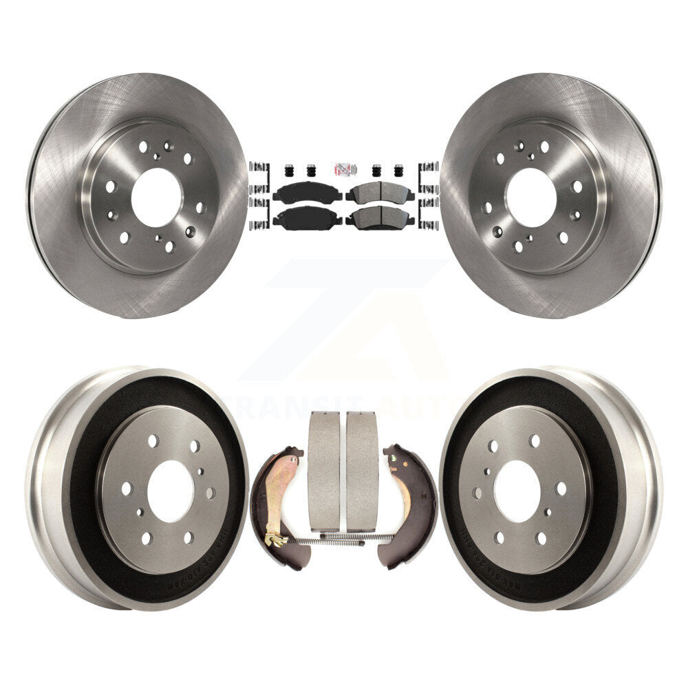 Front Rear Brake Rotor Semi-Metallic Pad Drum Kit For Chevrolet GMC Silverado 1500 Sierra K8A-105135