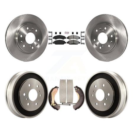 Front Rear Brake Rotor Semi-Metallic Pad Drum Kit For Chevrolet GMC Silverado 1500 Sierra K8A-105135