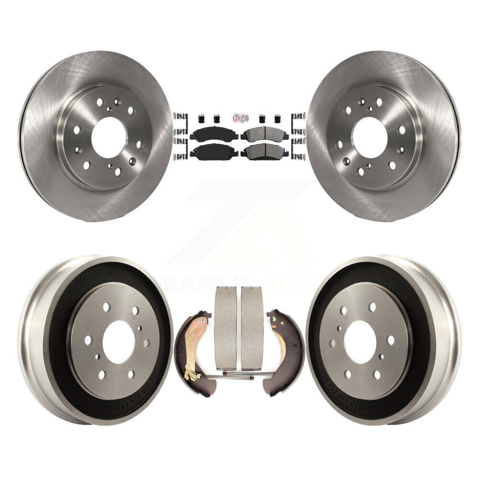 Front Rear Brake Rotor Semi-Metallic Pad Drum Kit For Chevrolet GMC Silverado 1500 Sierra K8A-105135