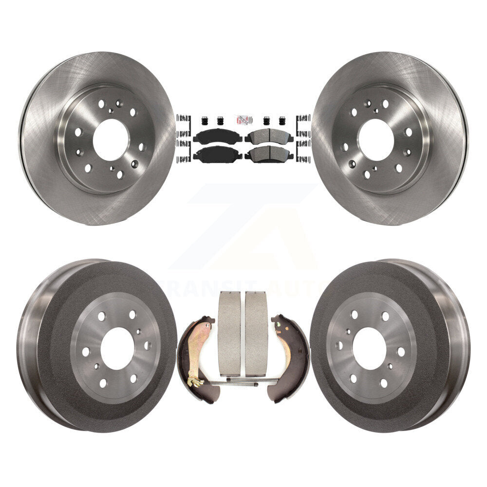 Front Rear Brake Rotor Semi-Metallic Pad Drum Kit For Chevrolet Silverado 1500 GMC Sierra K8A-105138