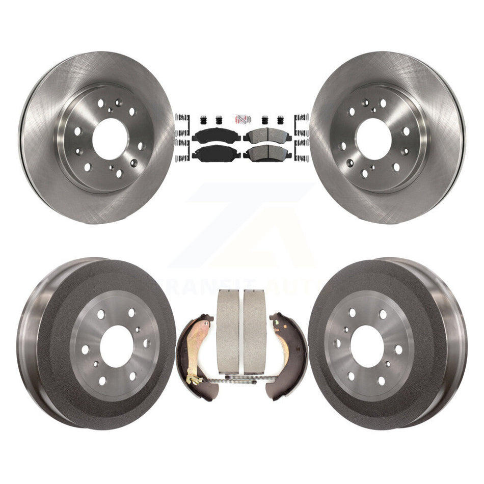 Front Rear Brake Rotor Semi-Metallic Pad Drum Kit For Chevrolet Silverado 1500 GMC Sierra K8A-105138