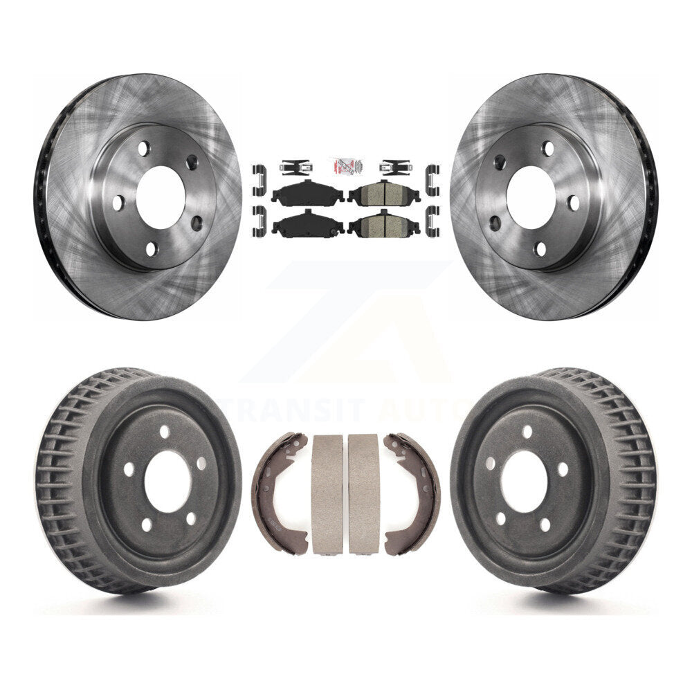 Front Rear Brake Rotor Ceramic Pad & Drum Kit For Pontiac Grand Am Chevrolet Malibu Alero K8A-105142