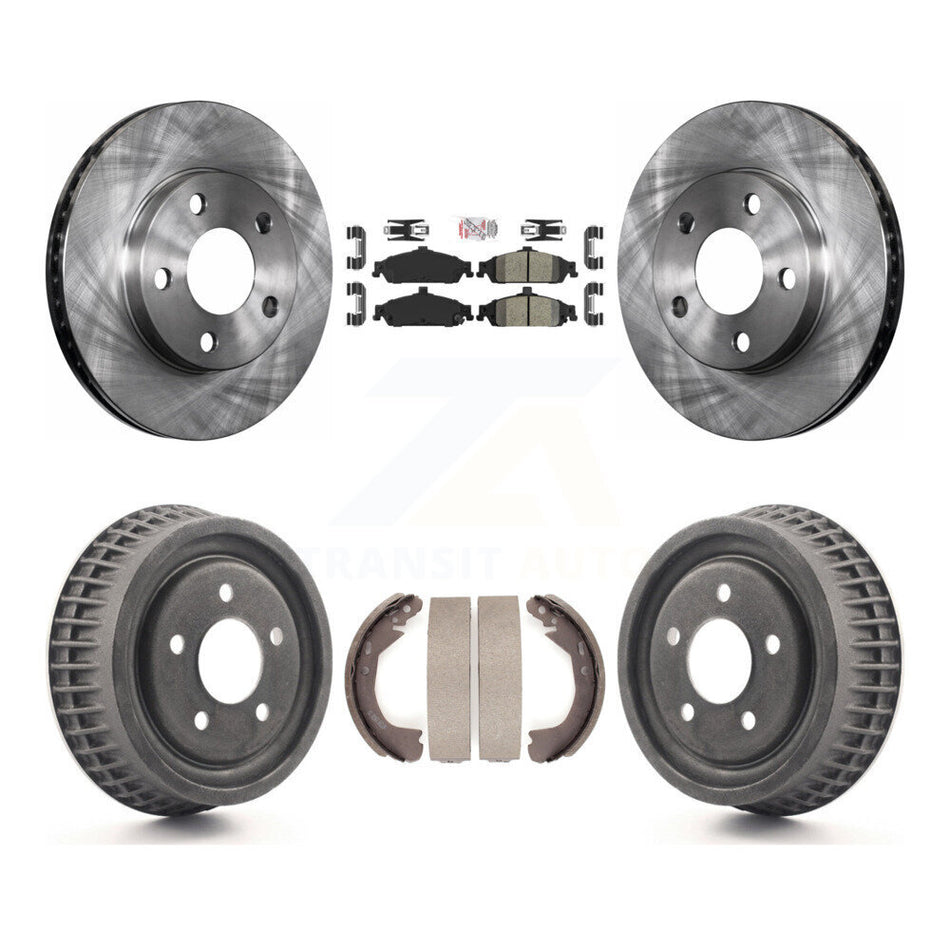 Front Rear Brake Rotor Ceramic Pad & Drum Kit For Pontiac Grand Am Chevrolet Malibu Alero K8A-105142