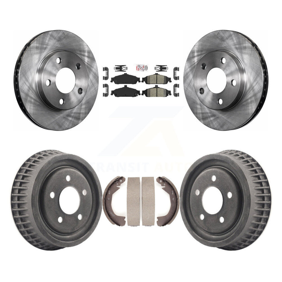 Front Rear Brake Rotor Ceramic Pad & Drum Kit For Pontiac Grand Am Chevrolet Malibu Alero K8A-105142