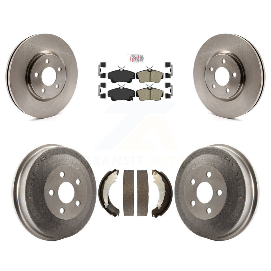 Front Rear Brake Rotors Semi-Metallic Pad & Drum Kit For Chrysler PT Cruiser Turbocharged K8A-105152
