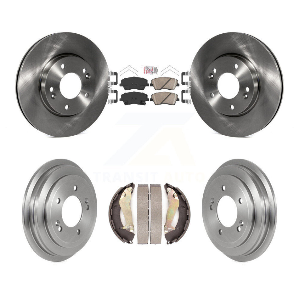 Front Rear Disc Brake Rotors Ceramic Pads And Drum Kit For Hyundai Elantra K8A-105154