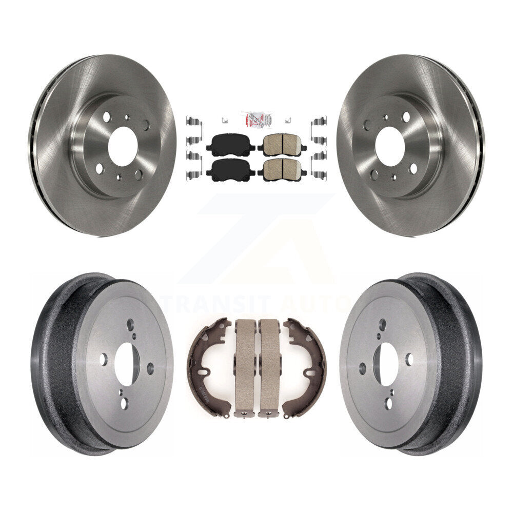 Front Rear Disc Brake Rotors Ceramic Pads And Drum Kit For Toyota Corolla K8A-105157