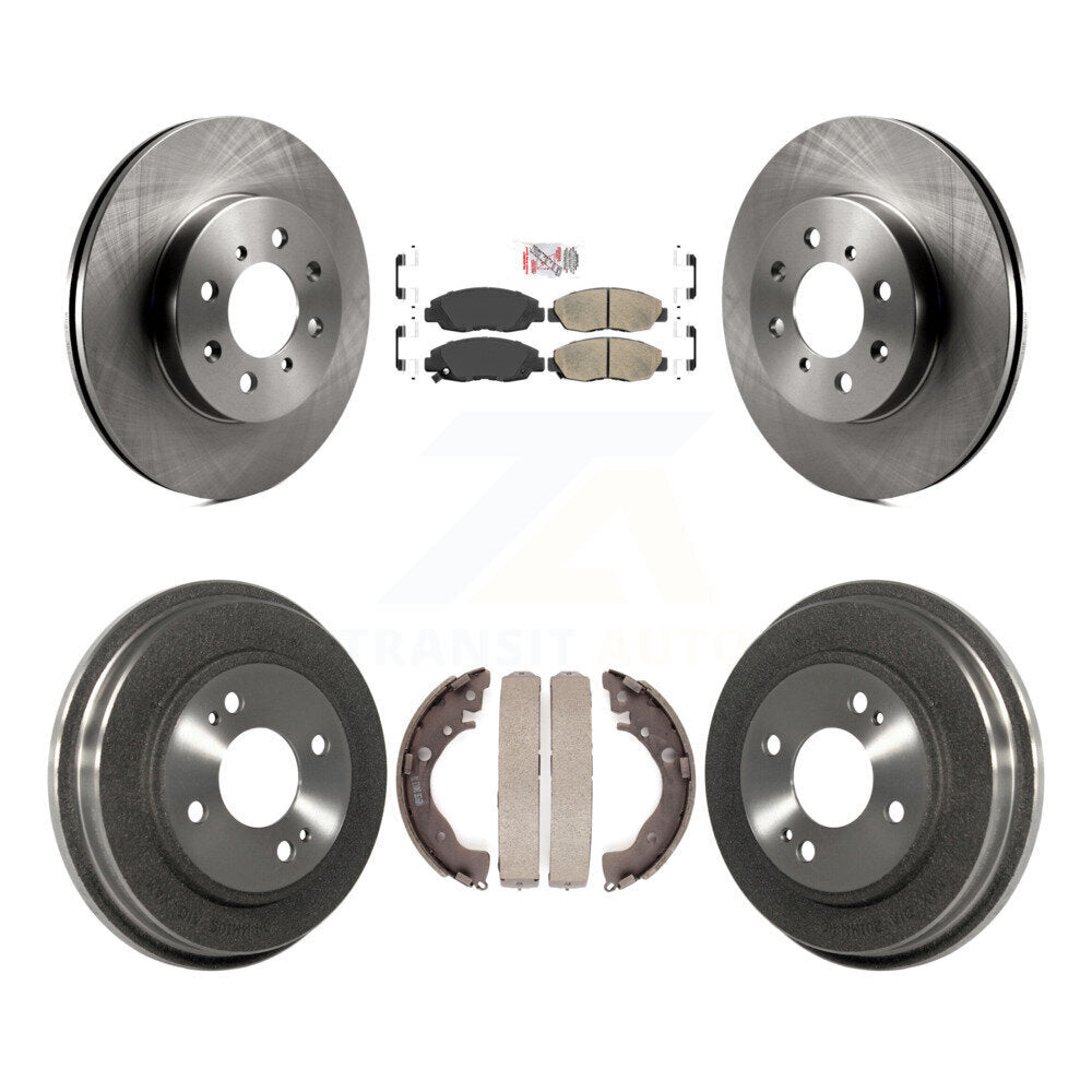 Front Rear Disc Brake Rotors Ceramic Pads And Drum Kit For Honda Insight K8A-105158