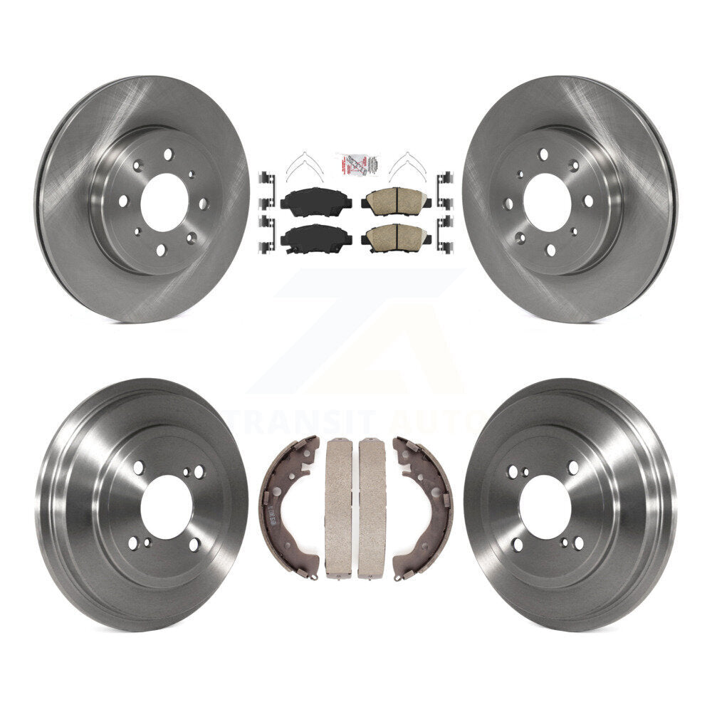 Front Rear Disc Brake Rotors Ceramic Pads And Drum Kit For 2015-2020 Honda Fit K8A-105160