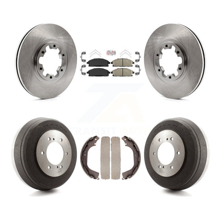 Front Rear Disc Brake Rotors Ceramic Pads And Drum Kit For Nissan Pathfinder INFINITI QX4 K8A-105165