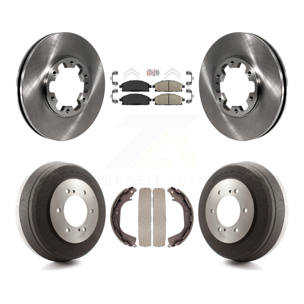 Front Rear Disc Brake Rotors Ceramic Pads And Drum Kit For Nissan Pathfinder INFINITI QX4 K8A-105166