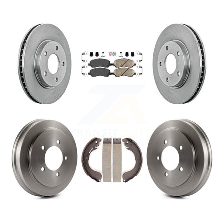 Front Rear Disc Brake Rotors Ceramic Pads And Drum Kit For Dodge Caliber K8A-105167