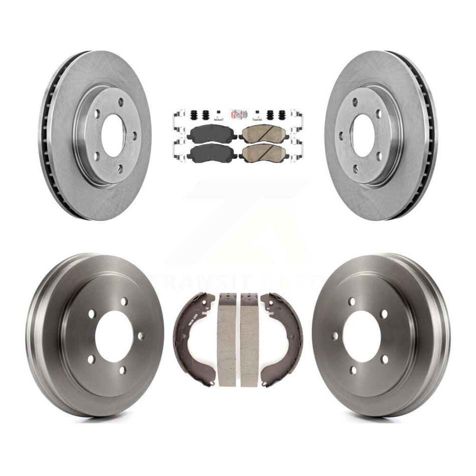 Front Rear Disc Brake Rotors Ceramic Pads And Drum Kit For Dodge Caliber K8A-105167