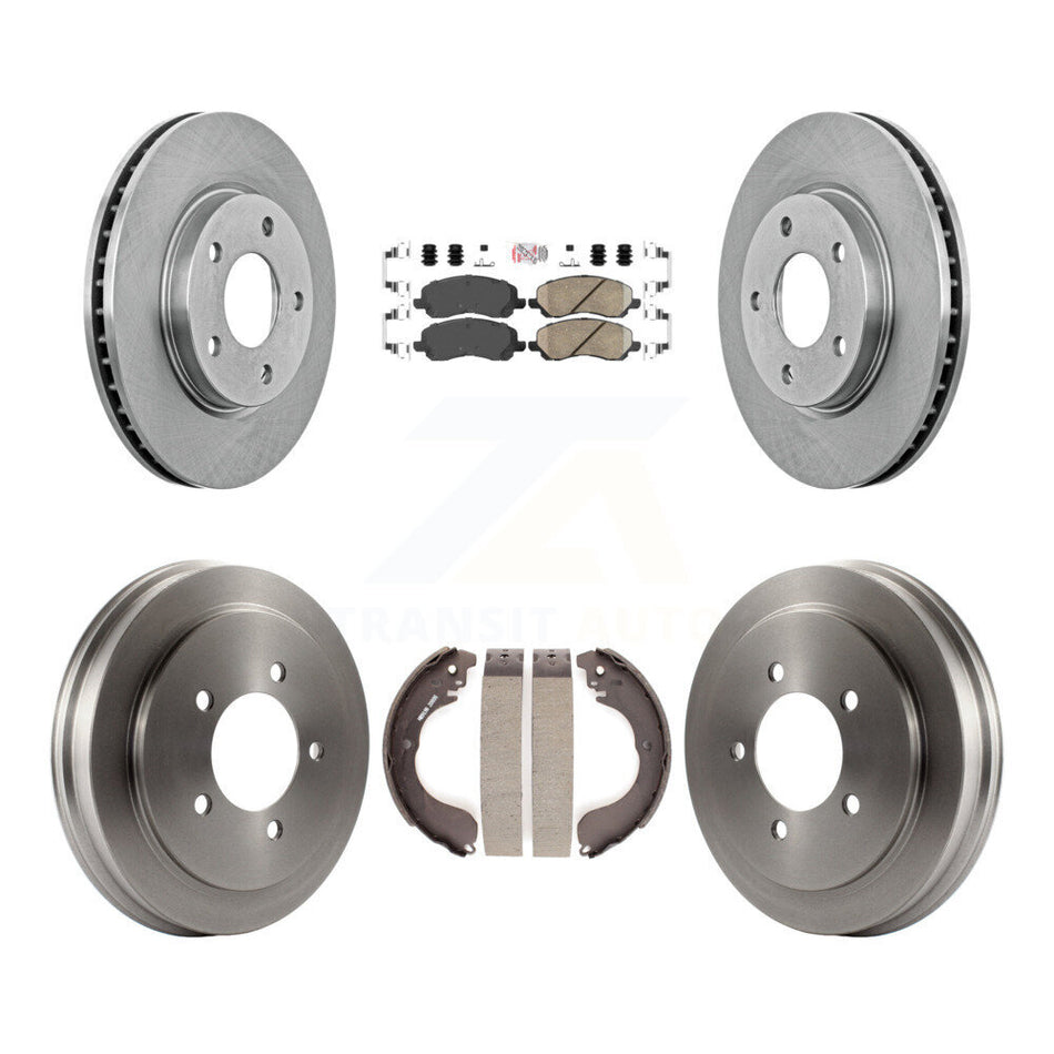 Front Rear Disc Brake Rotors Ceramic Pads And Drum Kit For Dodge Caliber K8A-105167