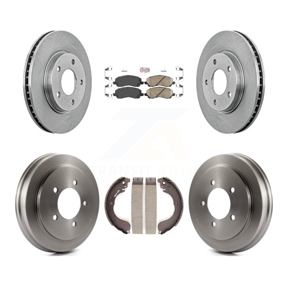 Front Rear Disc Brake Rotors Ceramic Pads And Drum Kit For Dodge Caliber K8A-105169