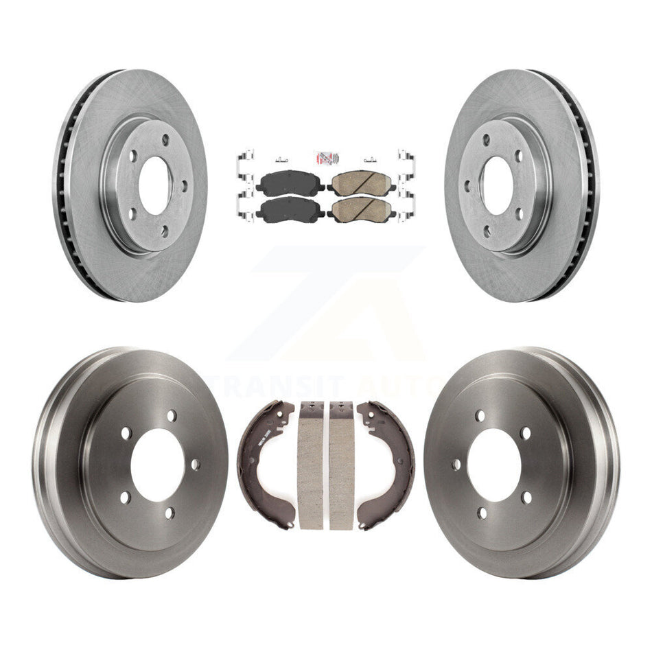 Front Rear Disc Brake Rotors Ceramic Pads And Drum Kit For Dodge Caliber K8A-105169